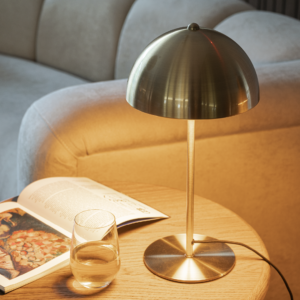 Lampara de Mesa Bonnet Gold Antiguo