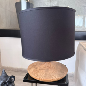 Lampara de Mesa y Pantalla Negro