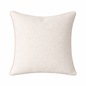 Cojin de Plumas Exterior Peluche y Beige
