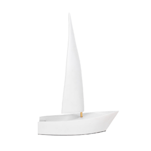 Escultura Barco Laser Blanco